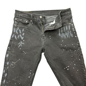 Levi's Men's 511 Slim Fit Jeans,‎ Paint Splatter Black 32Wx 32L